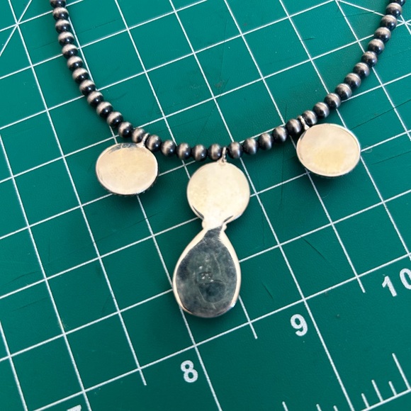 Sonoran Gold Turquoise Sterling Silver Necklace Southwest - Picture 5 of 6